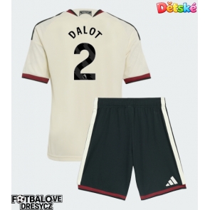Manchester United Diogo Dalot #2 Dětské Alternativní dres komplet 2026-27 Krátký Rukáv (+ trenýrky)